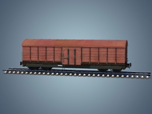 box car brown 3D Model