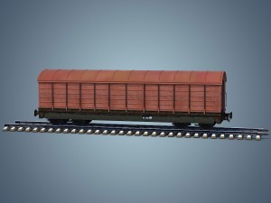 box car brown 3D Model