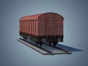 box car brown 3D Model