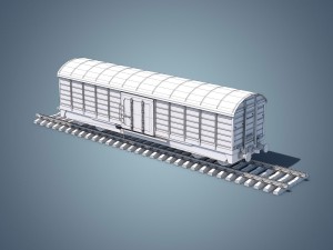 box car brown 3D Model