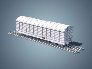 box car brown 3D Model