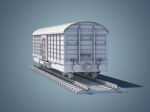 box car brown 3D Model