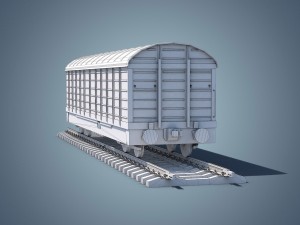 box car brown 3D Model