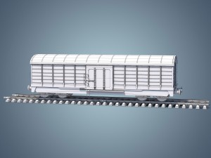 box car brown 3D Model