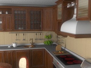 classic kitchen Model 3D