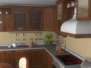 クラシックなキッチン 3Dモデル