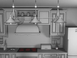 クラシックなキッチン 3Dモデル