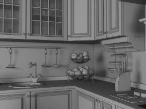 クラシックなキッチン 3Dモデル