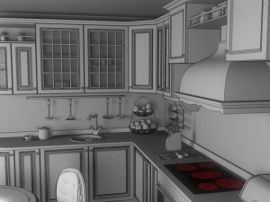 classic kitchen Model 3D