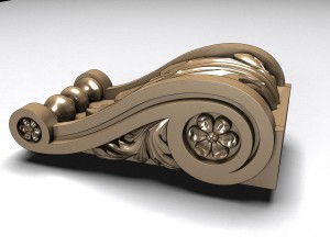 carved decoration console 3Dモデル