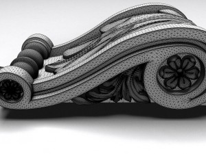 carved decoration console 3Dモデル