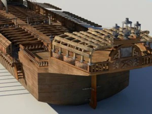 hiszpańska galera z XVI w Model 3D