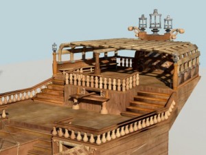 spanish galley 16th century 3Dモデル