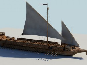 spanish galley 16th century 3Dモデル