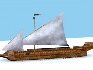 spanish galley 16th century 3Dモデル