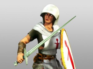 santiago girl warrior xiii century 3D Model