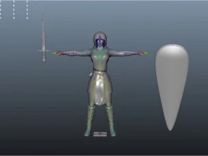 Santiago fille guerri&egrave;re xiii si&egrave;cle Modèle 3D