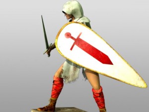 santiago girl warrior xiii century Modelo 3D