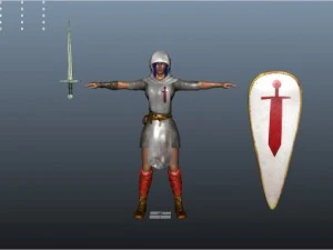 Santiago fille guerri&egrave;re xiii si&egrave;cle Modèle 3D