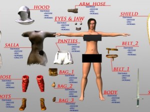 santiago girl warrior xiii century Modelo 3D