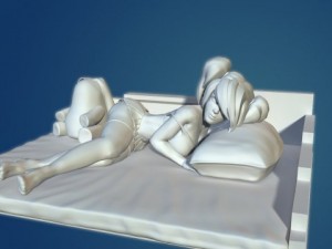 3d print girl anime 1 Modello di stampa 3D