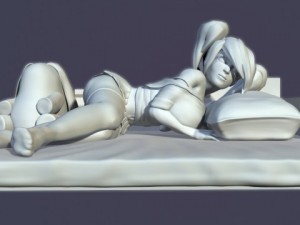 3d print girl anime 1 Modello di stampa 3D