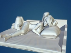 3d print girl anime 1 Modello di stampa 3D