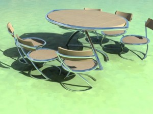 table chair set 3Dモデル