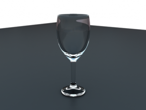 realistic drinking glass 3D Model