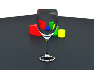 realistic drinking glass 3D Model