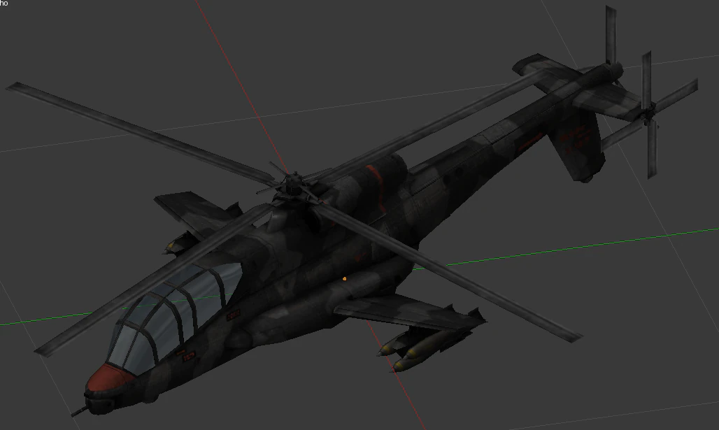 helicopter ah56bc 3D Model .c4d .max .obj .3ds .fbx .stl .blend