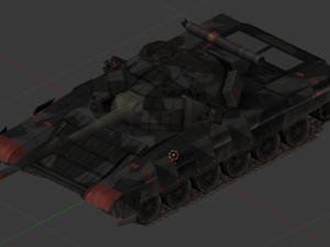 tank t72ac Modello 3D
