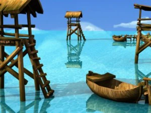 environment landscape lake 3D Model