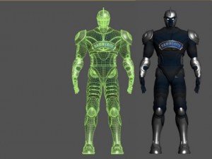 robot  rigget men Modelo 3D