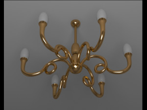chandelier french horn 3D Модель