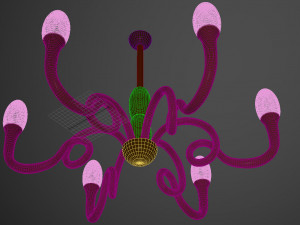 chandelier french horn 3D Модель