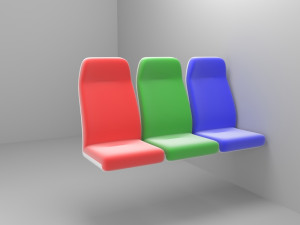 chair for the train or the bus Model 3D