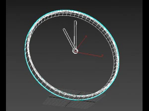 minimalist wall clock 3D Model