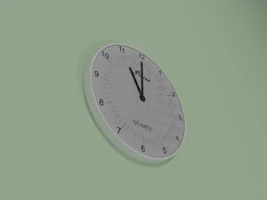 minimalist wall clock 3D Model