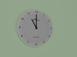 minimalist wall clock 3D-Modell