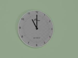 minimalist wall clock 3D Model