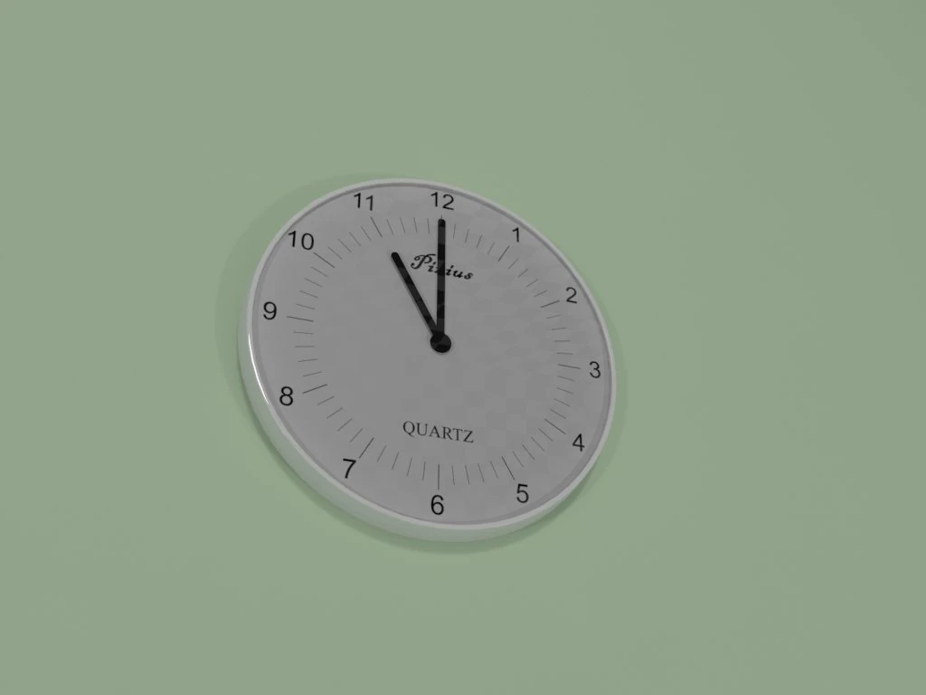 minimalist wall clock 3D Model .c4d .max .obj .3ds .fbx .stl .blend 