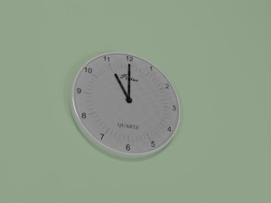 minimalist wall clock 3D Model