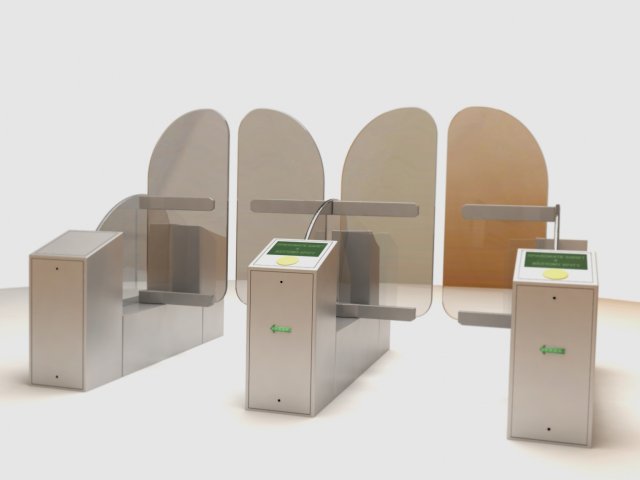 turnstiles 3D Модель .c4d .max .obj .3ds .fbx .stl .blend