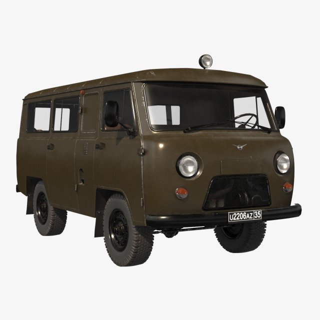 uaz 2206 3D Модель in Внедорожник 3DExport