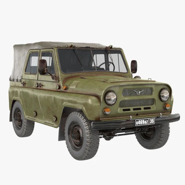uaz 469 3D Model .c4d .max .obj .3ds .fbx .stl .blend 