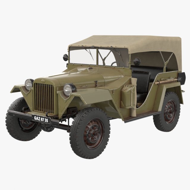 gaz 67 3D Model .c4d .max .obj .3ds .fbx .stl .blend 