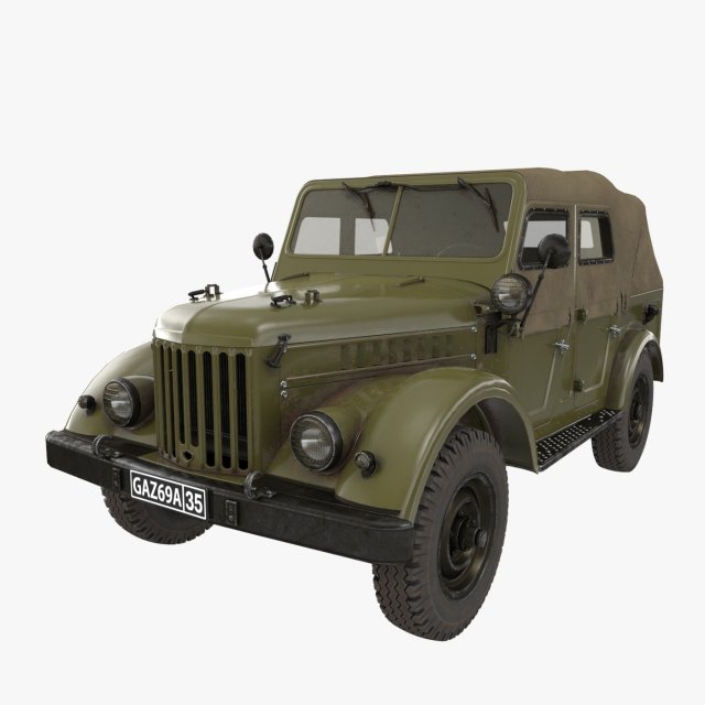 gaz 69 3D Model .c4d .max .obj .3ds .fbx .stl .blend 