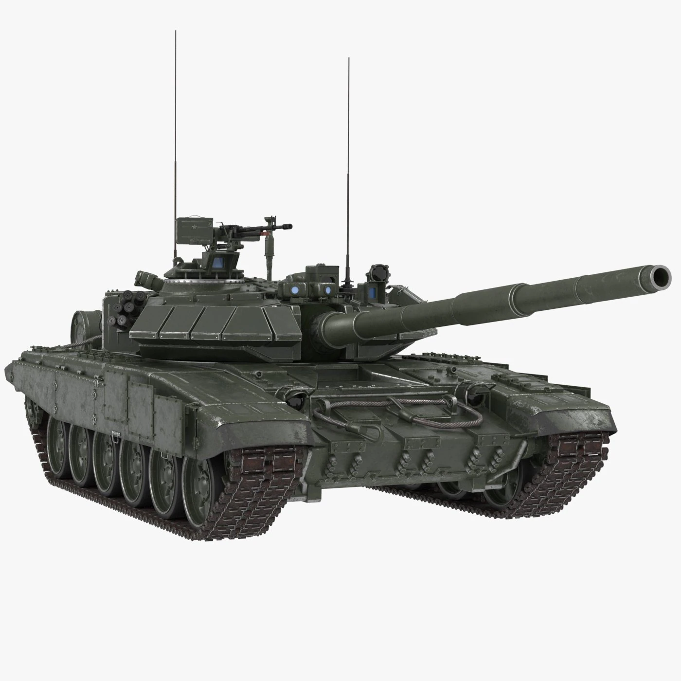 tank t 90 3D Model .c4d .max .obj .3ds .fbx .stl .blend 