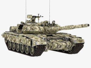 tank t 90 khaki 3D Model